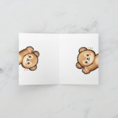 Cute Bear Hi Folded Card | Kawaii Invitation (Intérieur)