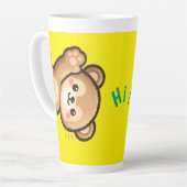 Cute Bear Hi Latte Mug | Kawaii Coffee Cup Latte Mok (Linkerhoek)
