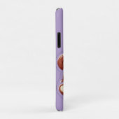 Cute Bear iPhone Case – Purple Minimal Teddy Bear (Achterkant/rechts)