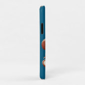 Cute Bear iPhone Case –Teal Blue Teddy Bear Barely (Achterkant/rechts)