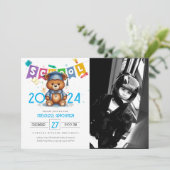 Cute bear Kindergarten Graduation Invitation (Debout devant)