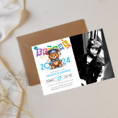 Cute bear Kindergarten Graduation Invitation