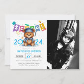 Cute bear Kindergarten Graduation Invitation (Devant)