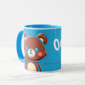 Cute Bear “Oops!” Mug – Funny Kawaii Bear Design | (Devant gauche)