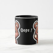 Cute Bear Oops Mug | Funny Kawaii Coffee Cup Mok (Midden)