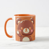 Cute Bear “Oops!” Orange Mug – Kawaii Bear Coffee (Gauche)