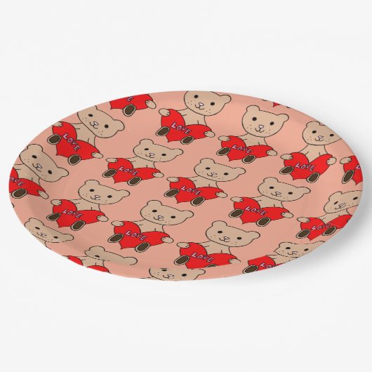 Cute Bear Papieren Bordje (Gekanteld)