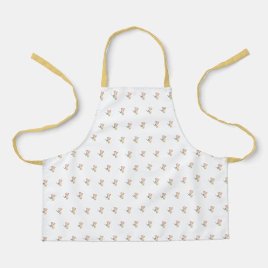 Cute Bear Pattern Apron Schort (Voorkant)