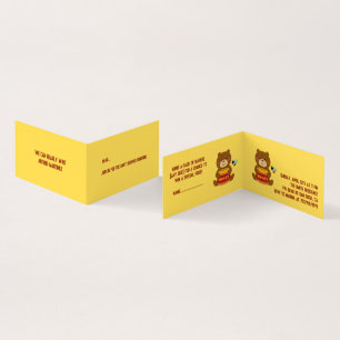 Cute Bear Thème Garçon Bébé Douche Invitations