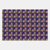 cute bear Wrapping Paper Flat Sheet Set of 3 (Voorkant)