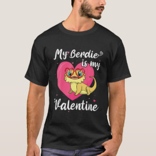 Cute Bearded Dragon Valentijnsdag Beardie Reptile T-shirt