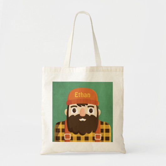 Cute Bearded Lumberjack in Plays Canvas tas (Voorkant)