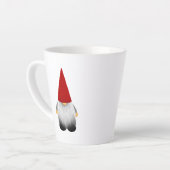 Cute Bearged kerst Gnome Latte Mok (Linkerhoek)