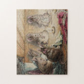 Cute  Beatrix Potter 5 Muizen naaien Legpuzzel (Verticaal)