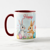 Cute Beautiful Easter Bunnies Modern Collection Mok (Links)