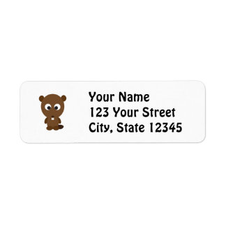 Cute Beaver Etiket