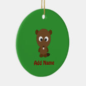 Cute Beaver Keramisch Ornament (Rechts)
