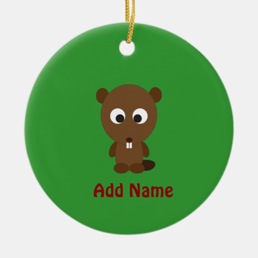 Cute Beaver Keramisch Ornament (Voorkant)