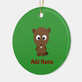 Cute Beaver Keramisch Ornament (Links)