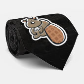 Cute Beaver Koel Stropdas (Opgerold)