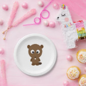 Cute Beaver Papieren Bordje (Feest)