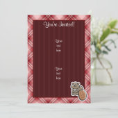 Cute Beaver Red Pset Kaart (Staand voorkant)
