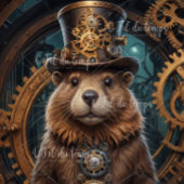 Cute Beaver Steampunk with Hat Tissuepapier