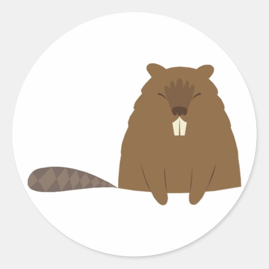 Cute Beaver Stickers (Voorkant)