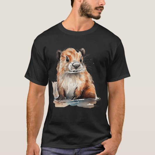 Cute Beaver T-shirt (Voorkant)