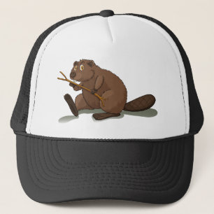Cute beaver trucker pet