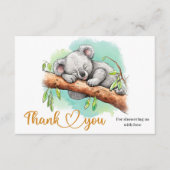 Cute bébé koala carte de remerciements (Devant)