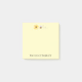 Cute Bee and Daisy Personalize Post-it Note (Voorkant)