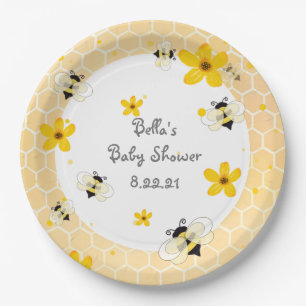 Cute bee-Bord van met papier gelijkgesteld papier Papieren Bordje