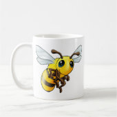 Cute Bee Character Koffiemok (Links)