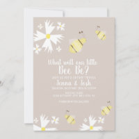 Cute bee Daisy Floral Gender onthulling