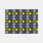 Cute Bee Fleece Blanket (Voorkant (Horizontaal))