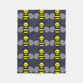 Cute Bee Fleece Blanket Deken (Voorkant)