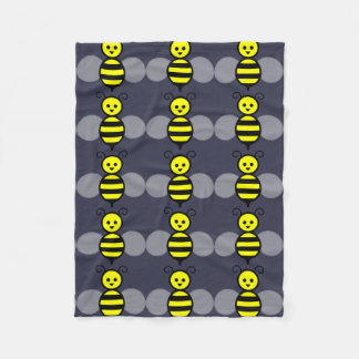 Cute Bee Fleece Blanket Deken