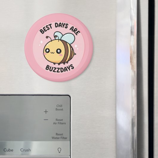 Cute Bee Fridge Magnet – Kawaii Bumblebee Decor (In situ (réfrigérateur))