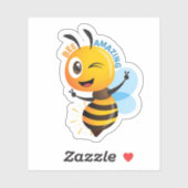Cute Bee “Geweldig” Sticker | Positieve Motivatie  (Vel)