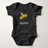 Cute bee Happy Custom Novelty Romper (Voorkant)