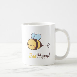 Cute bee Happy Positive Pun Koffiemok