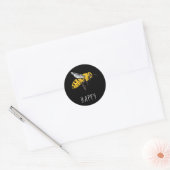Cute bee Happy Ronde Sticker (Envelop)