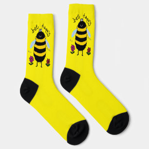 Cute Bee Happy Sokken