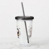 Cute Bee Holding Heart Acryl Drinkbeker (Links)