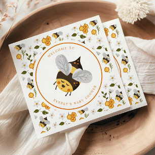 Cute Bee Hommeltje Baby Shower Servet