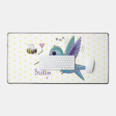 Cute bee hummingbird cartoon illustration bureaumat (Keyboard & Muis)