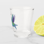 Cute bee hummingbird cartoon illustration shot glas (Rechts)