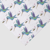 Cute bee hummingbird cartoon illustration tissuepapier (Detail)