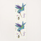 Cute bee hummingbird cartoon illustration yogamat (Voorkant)